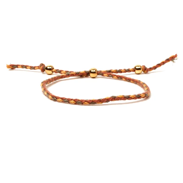 Golden Balls Bracelet Women's Fashion Hand woven Style 10 - Shop at LoveMi