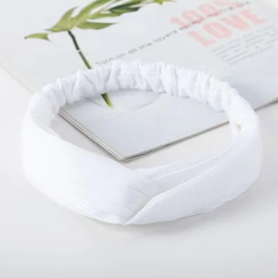 Hairband Cross Knitted Thread Hairware Knitted White - Shop at LoveMi