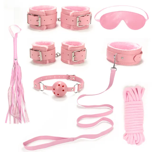 Supplies Bound Sexy Suit Plush Pink Plush 7 Set - Shop at LoveMi