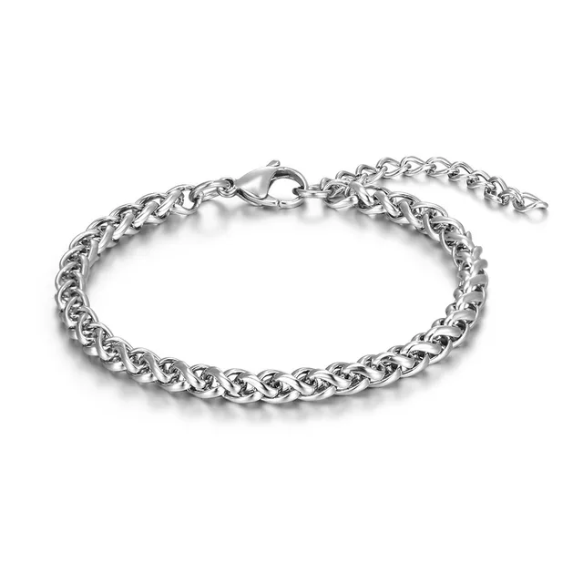 Titanium Steel Bracelet Men's Simple Woven Boys' Accessories Width 6Mm Length 17Cm 3Cm - Shop at LoveMi
