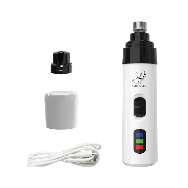Pet Nail Piercing Device Dog Electric Manicure Scissors LED Nail Scissors Set White - Shop at LoveMi