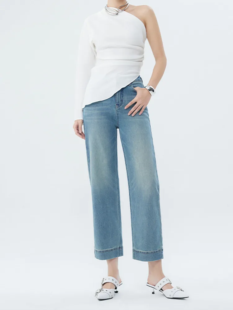 Fashion Personality Spring Jeans Women - Light Blue