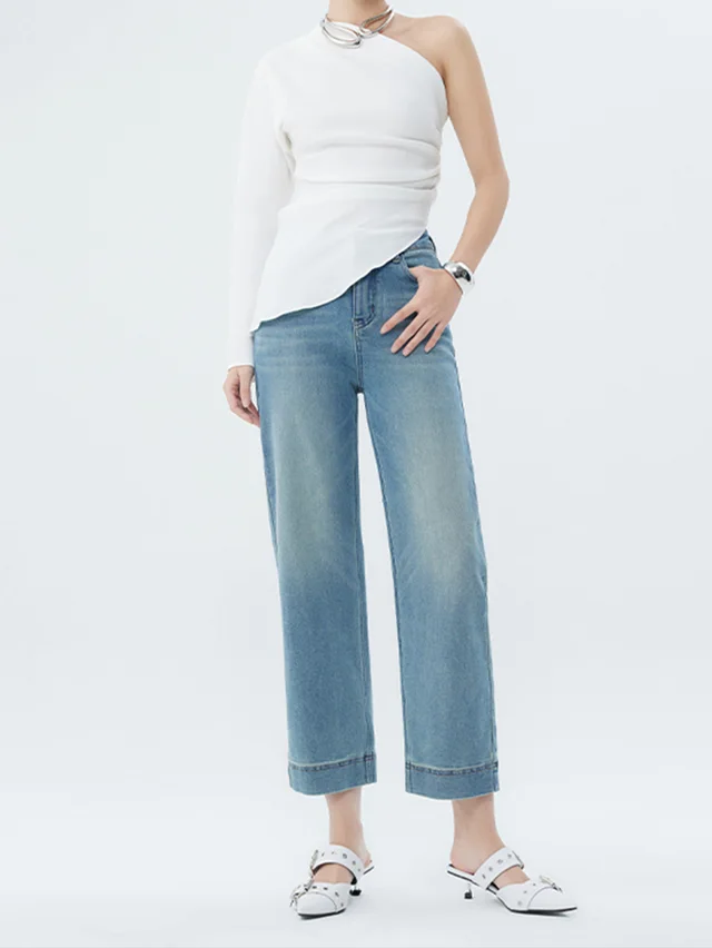 Fashion Personality Spring Jeans Women Light Blue - Shop at LoveMi