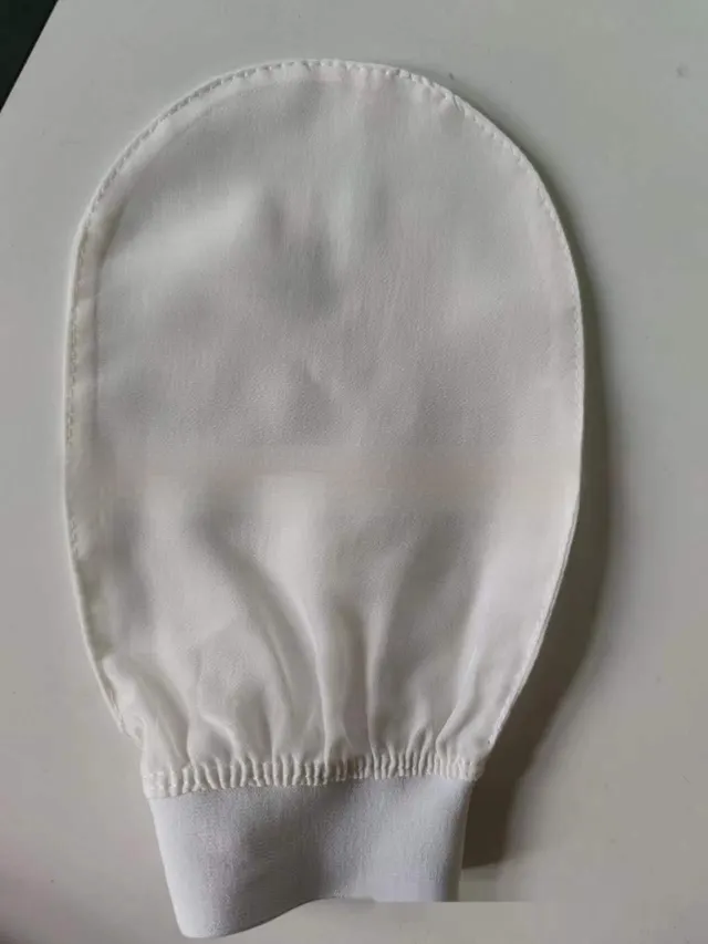 Bath Bath Silk Bathing And Face Washing Gloves White And White Elastic - Shop at LoveMi