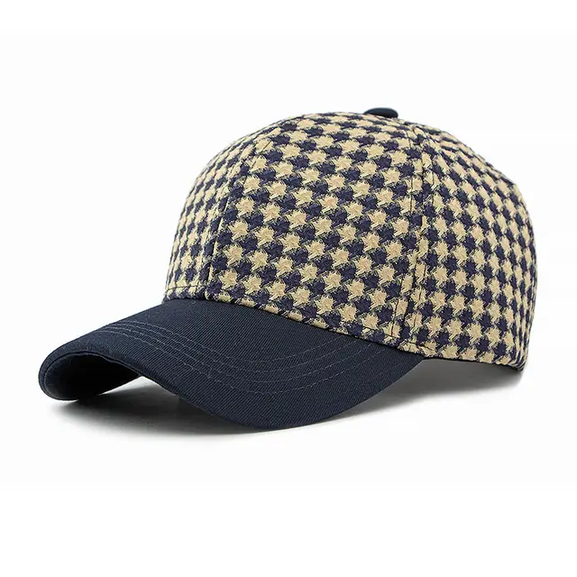 Women's Fashion Patchwork Retro Baseball Cap Navy Blue - Shop at LoveMi
