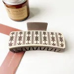 Western Denim Style Fashion Retro Printed Pu Barrettes - Dark Coffee Diamond Pattern