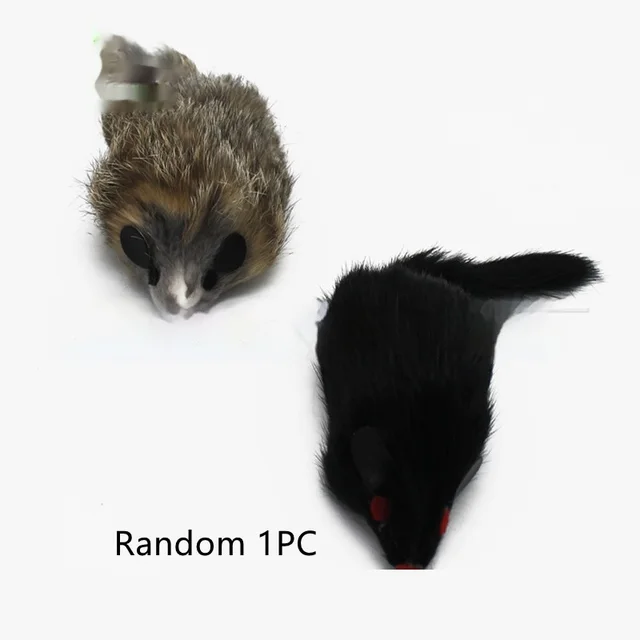 Pet Cat Teaser Toy Plush Mouse Random Color - Shop at LoveMi