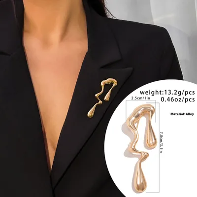 Liquid Lava Brooch Women's Coat Bow 01 Gold 0180 - Shop at LoveMi