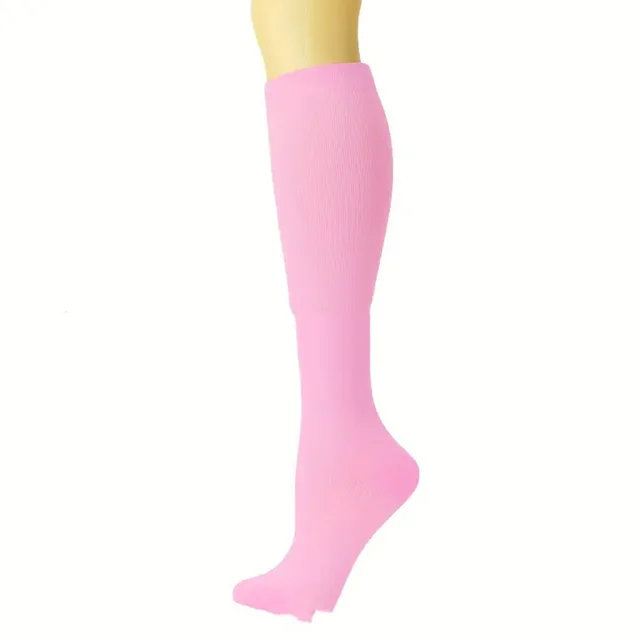 Sports Fitness Polyester Compression Socks Pink - Shop at LoveMi