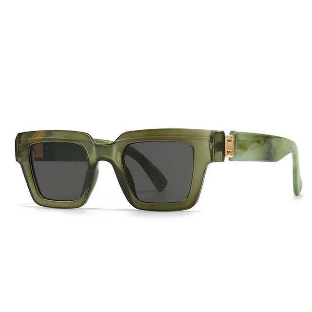 Retro Sunglasses High end Women's INS Style Sunglasses All match Fashion C6 Olive Green Gray Sheet - Shop at LoveMi