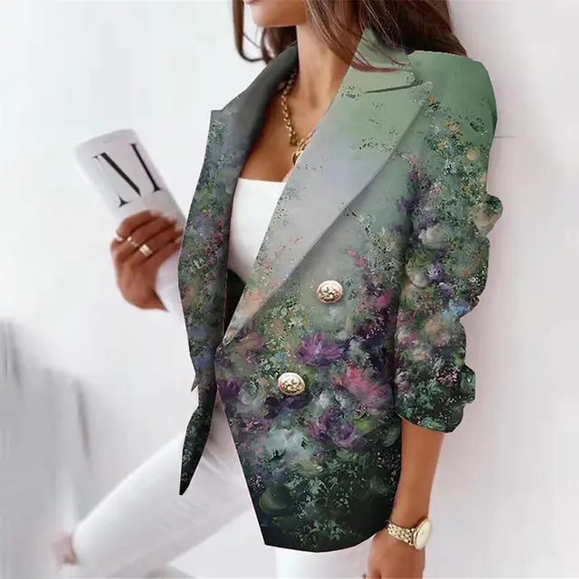 3D Color Printing Suit Jacket Slim Temperament Wz2023100909 - Shop at LoveMi