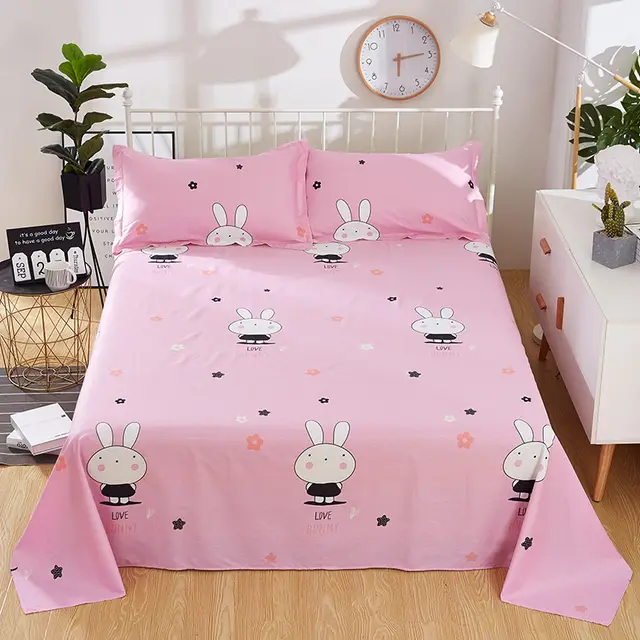 Single Double Bed Cartoon Bed Sheets Single Piece Naughty Rabbit - Shop at LoveMi