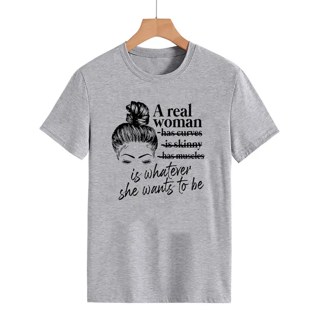 Letter Fashion Print Round Neck Short Sleeve T shirt Gray - Shop at LoveMi