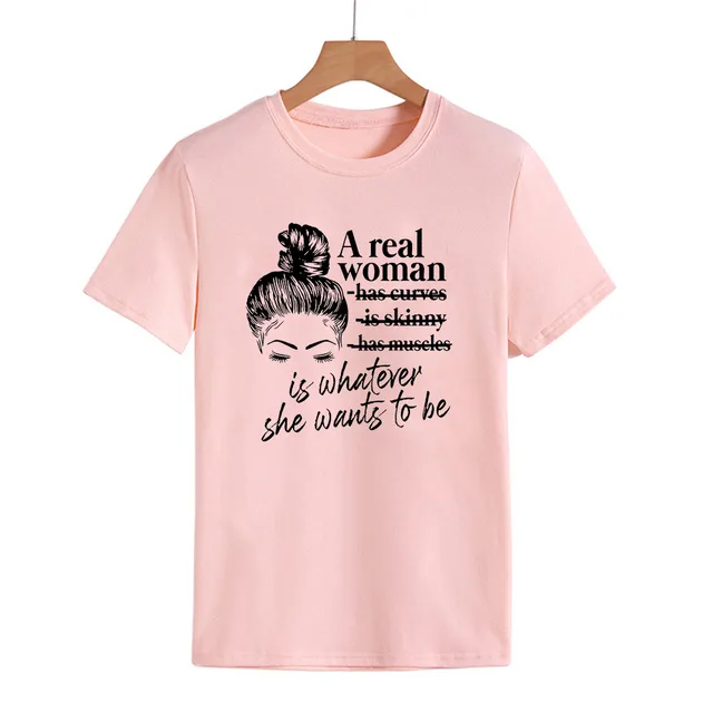 Letter Fashion Print Round Neck Short Sleeve T shirt Pink - Shop at LoveMi