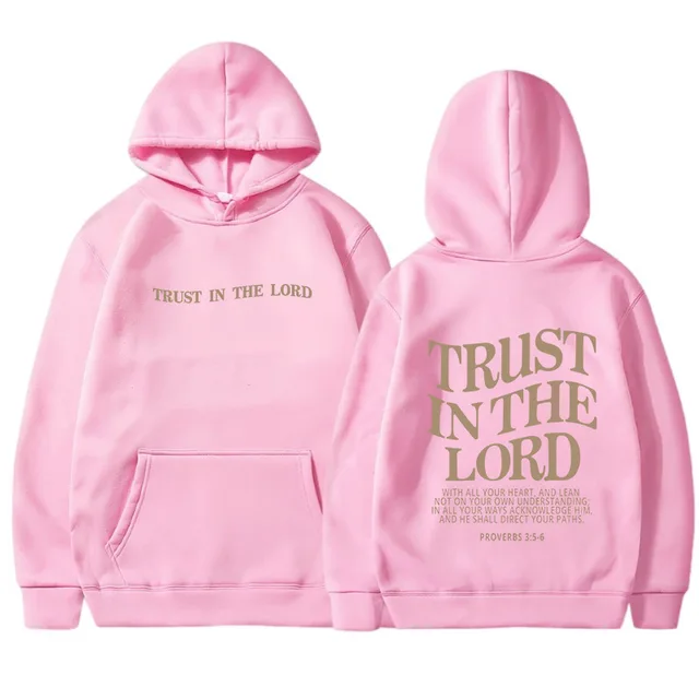 Letter Printed Hoodie Sports Long Sleeve Hoodie Pink - Shop at LoveMi