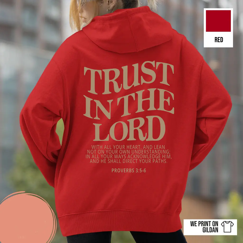 Letter Printed Hoodie Sports Long Sleeve Hoodie - Red