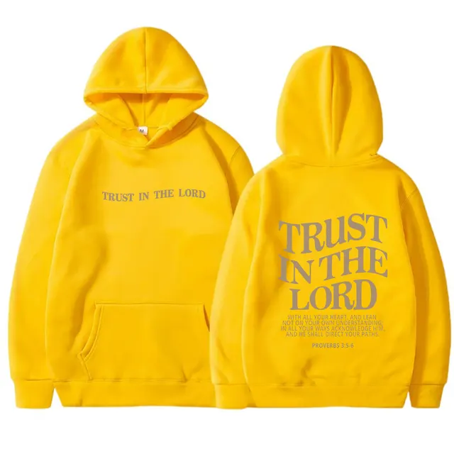 Letter Printed Hoodie Sports Long Sleeve Hoodie Yellow - Shop at LoveMi