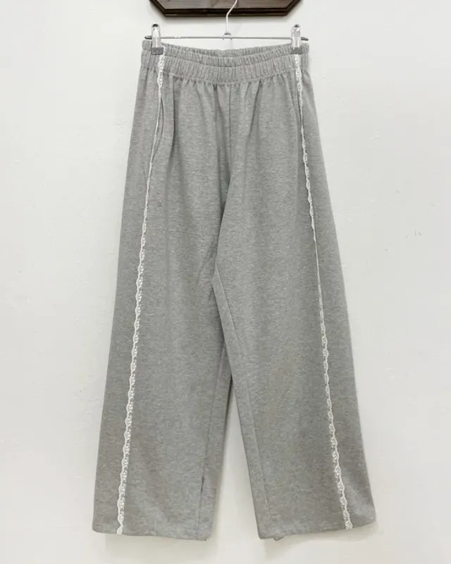 Women's Casual Lace Pocket Sports Casual Pants Gray - Shop at LoveMi