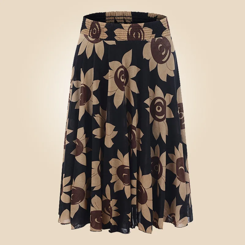 Ice Silk Double Elastic Waist Dancing Dress Sunflower - Shop at LoveMi