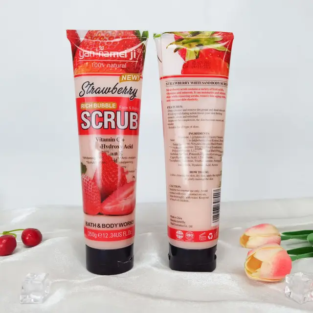 Shea Butter Facial Body Scrub Cream Strawberry - Shop at LoveMi