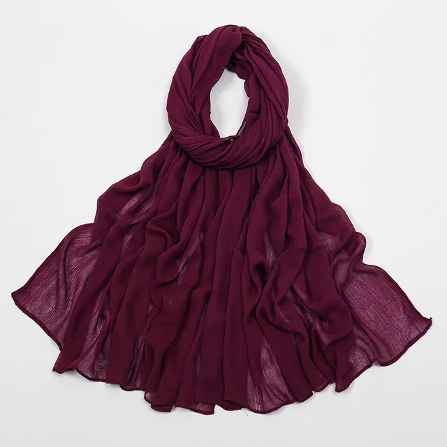 Curling Rayon Wrinkle Scarf Women's Simple Toe Cap 31 Roland Purple - Shop at LoveMi