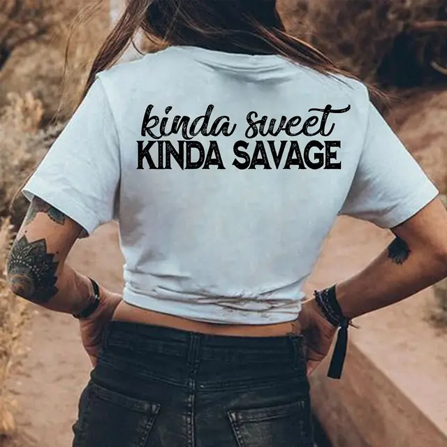 European And American Letters Digital Printing Casual T shirt White - Shop at LoveMi