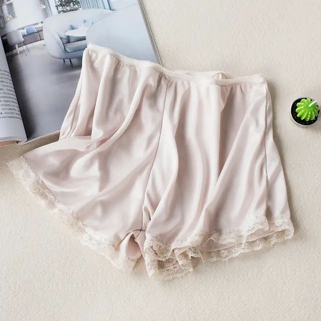 Comfortable Women's Anti exposure Wear Loose Breathable Sexy Three point Leggings Lace Skin Color - Shop at LoveMi