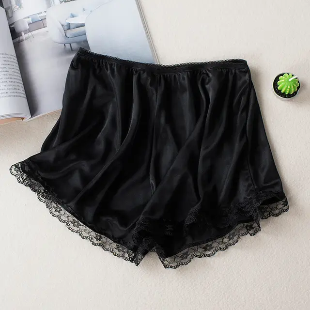 Comfortable Women's Anti exposure Wear Loose Breathable Sexy Three point Leggings Lace Style Black - Shop at LoveMi