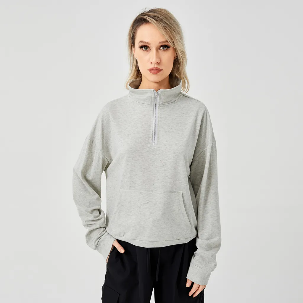 Women's Pullover Sweatshirt - Grey