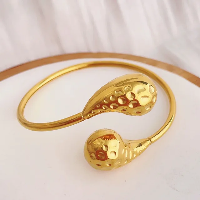 Korean Style Ins Personalized Design Water Drop Bracelet Titanium Steel Beating Pattern - Shop at LoveMi