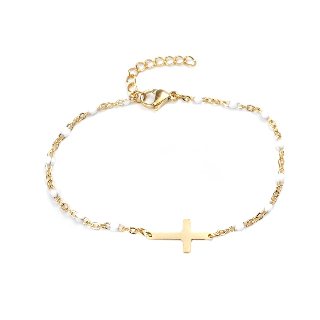 Fashion Cross Stainless Steel Bracelet - B0212600