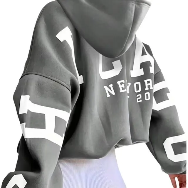 Autumn And Winter Outerwear Casual Fashion Loose Thick All matching Hooded Women's Sweater Gray - Shop at LoveMi