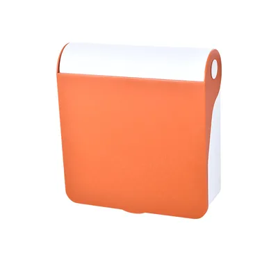 Plastic Cosmetic Storage Box Wall mounted Storage Rack With Mirror Orange - Shop at LoveMi