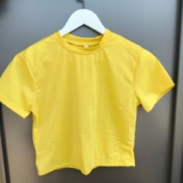 European And American DIY Summer Y2g Short sleeved Women's T shirt Dark Yellow - Shop at LoveMi