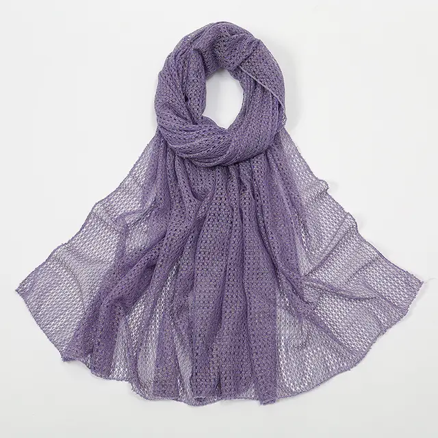 Breathable Gold Mesh Shawl Simple 7 Purple - Shop at LoveMi