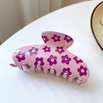 High grade Design Acetate Hairpin Exquisite Large Size Pink Daisy - Shop at LoveMi