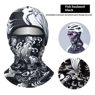 Summer Ice Silk Sun Protection Mask Men's Head Cover Full Face Fishing Sun Protection Scarf Tlb410 - Shop at LoveMi