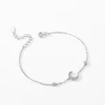 S925 Silver Moon Diamond Bracelet Special-interest Design Ornament - White Gold Colour