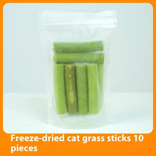 Cat Grass Chicken Stick Freeze dried Hair Ball Cat Molar Rod 10 Bags - Shop at LoveMi