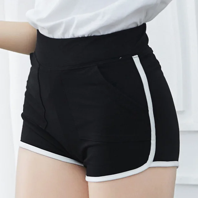 Women's Summer Casual Solid Color Three point Pocket Hot Pants Black - Shop at LoveMi