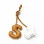 S Light Brown With Beige Heart