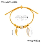 Diamond Ring Design Sense Snake Bones Chain Ornament Love Tree Of Life Pendant Draw Pull Buckle Titanium Steel Bracelet - E520 Gold Bracelet