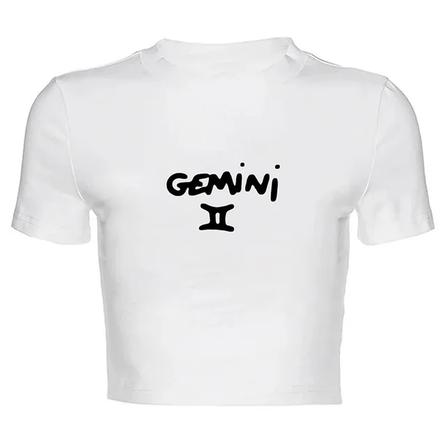 Women's Short Sleeve Crew Neck Casual Letter Print 24447 White - Shop at LoveMi