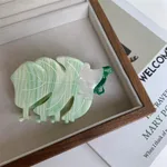 Frog Grip Color Matching Hair Claw Shark Clip Hair Accessories - Short Light Blue Frog Grip - View 1