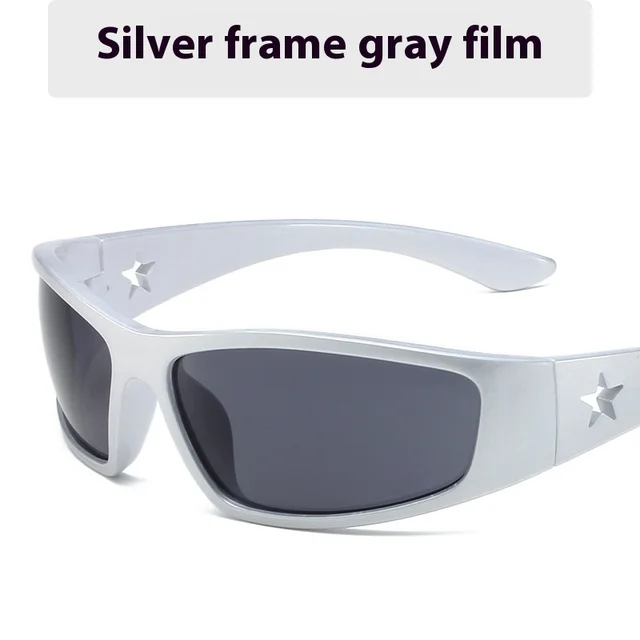 Punk Trendy Wear Personalized Five pointed Star Decorative Sunglasses As Shown In The Figure - Shop at LoveMi