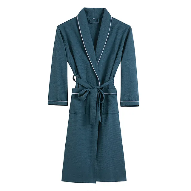 Thin Bathrobe Cotton Absorbent Spruce Green - Shop at LoveMi