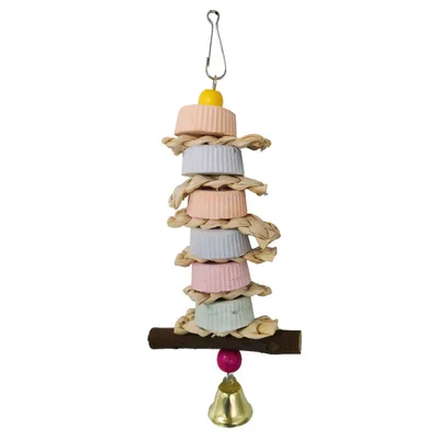 Parrot Calcium Supplement Bite Grinding Stone Bite String Straw Corn Husk Toy 22Cm - Shop at LoveMi