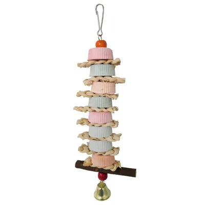 Parrot Calcium Supplement Bite Grinding Stone Bite String Straw Corn Husk Toy 27Cm - Shop at LoveMi