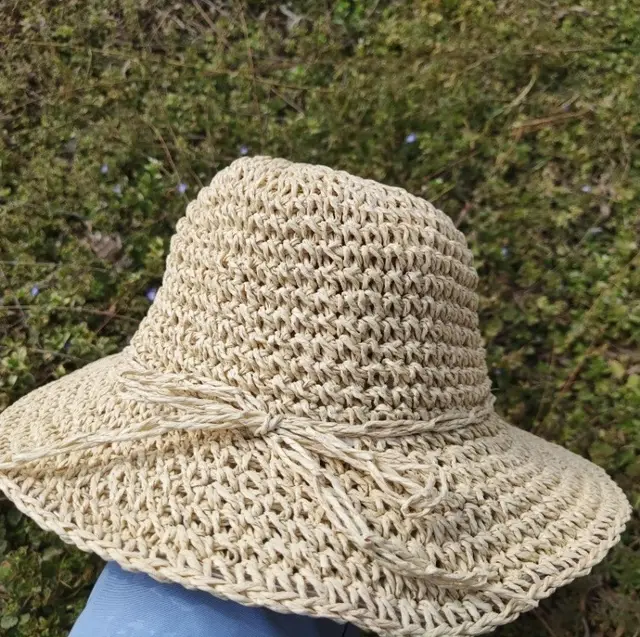 Parent Child Seaside Holiday Hand woven Grass Bucket Hat Beige - Shop at LoveMi