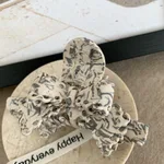 Acetate Lace Bow Barrettes Sweet Temperament Girl - Gray Coffee Color